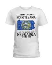 Live In Pennsylvania But Nebraska In My DNA Ladies T-Shirt tile