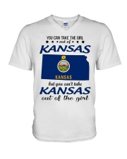 Kansas Girl V-Neck T-Shirt tile