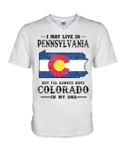 Live In Pennsylvania But Colorado In My DNA V-Neck T-Shirt tile