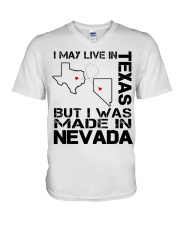 Live In Texas But Made In Nevada V-Neck T-Shirt tile