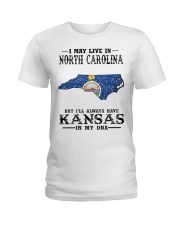 Live In North Carolina But Kansas My DNA Ladies T-Shirt tile