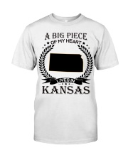 A Big Piece Of My Heart Lives In Kansas Classic T-Shirt front