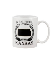 A Big Piece Of My Heart Lives In Kansas Mug tile