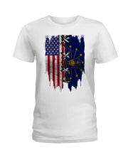 Indiana American Flag Ladies T-Shirt tile