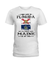 Live Florida Maine In My DNA Ladies T-Shirt tile