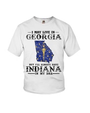 Live In Georgia But Indiana In My DNA Youth T-Shirt tile