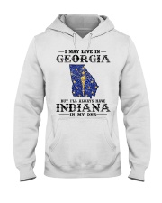 Live In Georgia But Indiana In My DNA Hooded Sweatshirt tile
