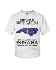 Live In North Carolina But Indiana My DNA Youth T-Shirt tile