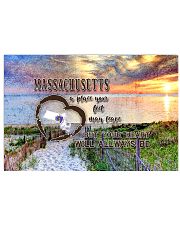 Massachusetts A Place Your Feet May Leave 17x11 Poster front