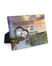 Massachusetts A Place Your Feet May Leave Easel-Back Gallery Wrapped Canvas tile