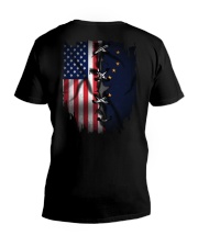 KTLD001 Alaskan and American Flag V-Neck T-Shirt tile