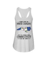 Live In North Carolina But Connecticut My DNA Ladies Flowy Tank tile