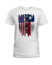 Texas American Flag Ladies T-Shirt tile