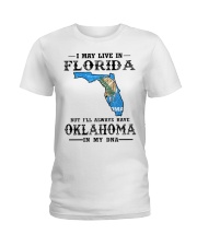 Live In Florida But Oklahoma In My DNA Ladies T-Shirt tile