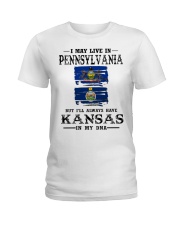 Live Pennsylvania Kansas In My DNA Ladies T-Shirt tile