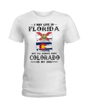 Live Florida Colorado In My DNA Ladies T-Shirt tile