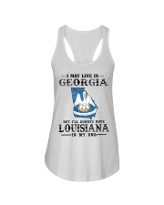 Live In Georgia But Louisiana In My DNA Ladies Flowy Tank tile