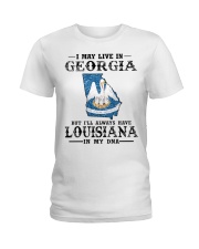 Live In Georgia But Louisiana In My DNA Ladies T-Shirt tile