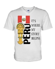 Peru Story Begins MR0214 V-Neck T-Shirt tile