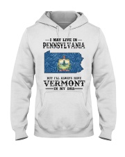 Live In Pennsylvania But Vermont In My DNA Hooded Sweatshirt tile