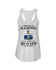 Live Illinois Idaho In My DNA Ladies Flowy Tank tile
