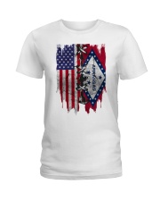 Arkansas American Flag Ladies T-Shirt tile