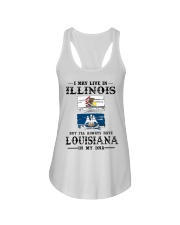 Live Illinois Louisiana In My DNA Ladies Flowy Tank tile