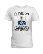 Live Illinois Louisiana In My DNA Ladies T-Shirt tile