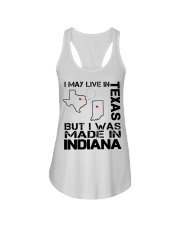 Live In Texas But Made In Indiana Ladies Flowy Tank tile