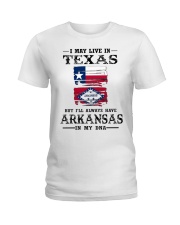 Live Texas Arkansas In My DNA Ladies T-Shirt tile