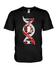 Rhode Island It's In My DNA V-Neck T-Shirt tile