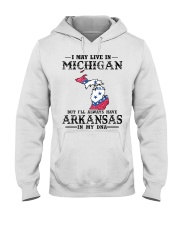 Live In Michigan But Arkansas In My DNA Hooded Sweatshirt tile