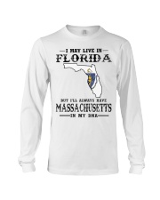 Live In Florida But Massachusetts In My DNA Long Sleeve Tee tile