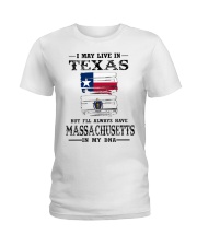 Live Texas Massachusetts In My DNA Ladies T-Shirt tile
