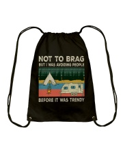 I was avoiding people before it was trendy Drawstring Bag tile
