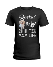 ROCKIN' THE SHIHTZU MOM LIFE Ladies T-Shirt thumbnail