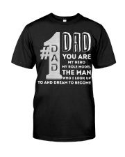 No1-DAD-MY-HERO Classic T-Shirt front