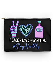 peace love sanitize Accessory Pouch - Large front