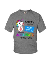 Unicorn Sorry 0410 Youth T-Shirt thumbnail