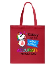 Unicorn Sorry 0410 Tote Bag thumbnail