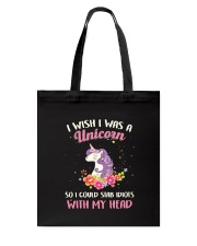 Unicorn With My Head Tote Bag thumbnail