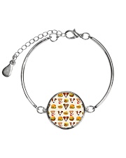 Jack Russell Terrier hamburger 1406L Metallic Circle Bracelet thumbnail