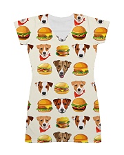 Jack Russell Terrier hamburger 1406L All-over Dress thumbnail