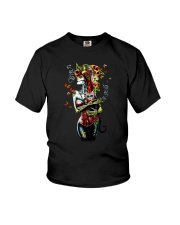 Skull woman cat Youth T-Shirt thumbnail