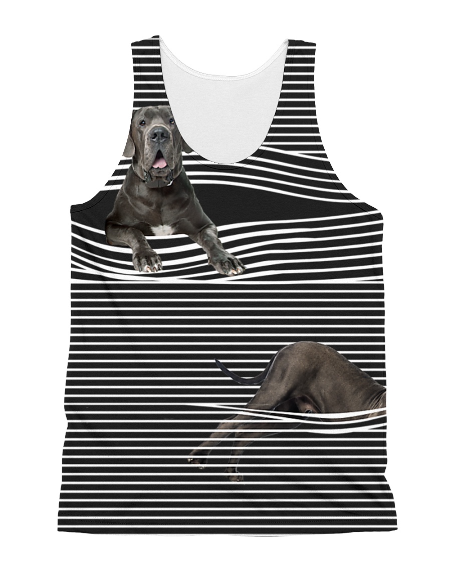 Great Dane Striped All-over Unisex Tank
