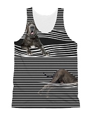 Great Dane Striped All-over Unisex Tank front