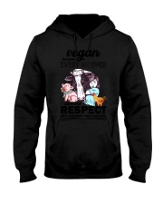 Vegan - Every mother deserves respect 2106P Hooded Sweatshirt thumbnail