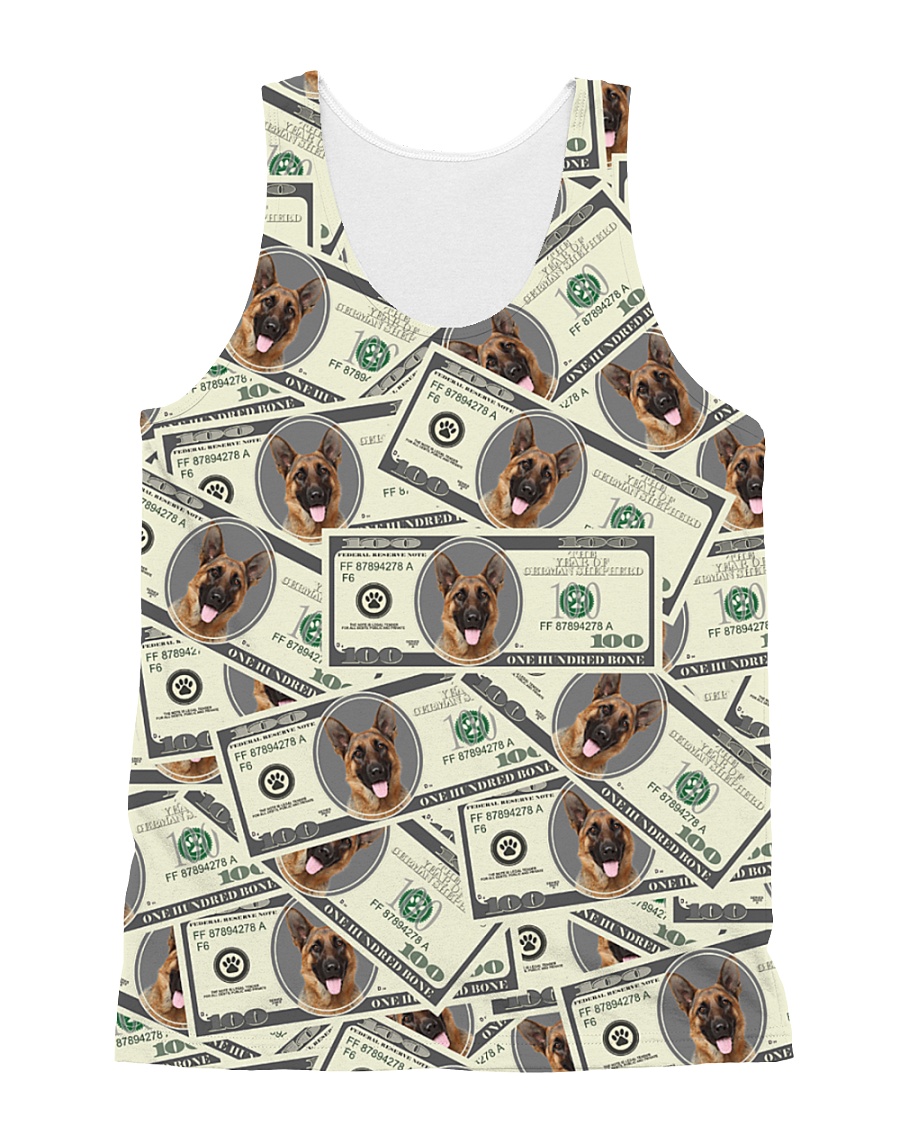 German Shepherd Dollar 1406 All-over Unisex Tank