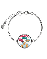 Golden Retriever Happy Pills Metallic Circle Bracelet thumbnail