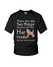 Poodle Flowers Youth T-Shirt thumbnail